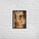 Lion Quote Framed